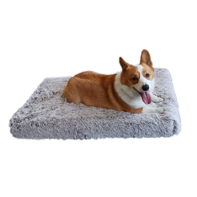 Orthopedic Plush Dog Bed with Removable Fur Cover